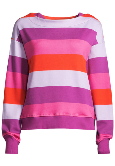 salzhaut - RODDENBIETER Damen Sweatshirt Streifen - adenauer & co - Anker - Basic - 2 - #farbe_Plum-Fiesta-Flieder-Pink