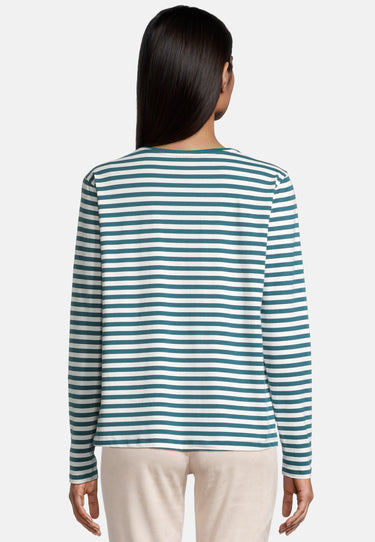 salzhaut - NEFERTEN Damen Longsleeve Gestreift - adenauer & co - Anker - Basic - 4 - #farbe_Offwhite-Dragonfly