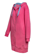 salzhaut - FILIPPA Damen Oversized Hoodiejacke - adenauer & co - Anker - Basic - 5 - #farbe_Pink