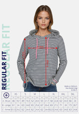 Salzhaut - TEGE Damen Relaxed-Fit - Damen - Hoodie - Kapuze - 7 - #farbe_navy-offwhite