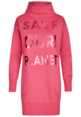 salzhaut - DAVIDA Damen Sweatkleid Regular-Fit - adenauer & co - Anker - Basic - 4 - #farbe_Pink