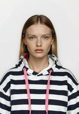 Salzhaut - ADEBAAR Damen normale Passform - Hoodie - Kapuzenpulli - kuschelig - 6 - #farbe_navy-offwhite