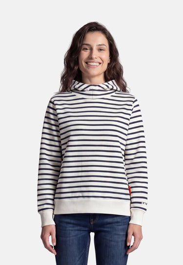Salzhaut - SUTSCHE RINGEL Damen Regular Fit - Hoodie - Kapuze - Kapuzenpulli - 3 - #farbe_Navy-Offwhite