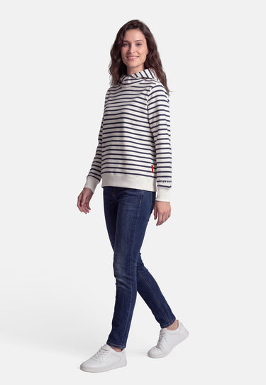 Salzhaut - SUTSCHE RINGEL Damen Regular Fit - Hoodie - Kapuze - Kapuzenpulli - 5 - #farbe_Navy-Offwhite
