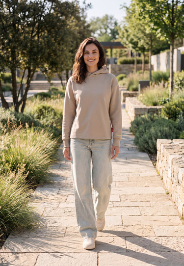 salzhaut - DÄMLACK Damen Hoodie Oversized - adenauer & co - Anker - Basic - 9 - #farbe_Oat