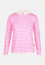 salzhaut - ACKERLÜNNING Damen Hoodie Oversized, normale Passform - adenauer & co - Anker - 2 - #farbe_Offwhite-Neonpink