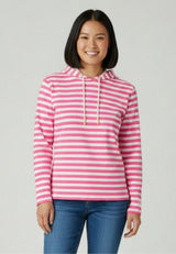 salzhaut - ACKERLÜNNING Damen Hoodie Oversized, normale Passform - adenauer & co - Anker - 3 - #farbe_Offwhite-Neonpink
