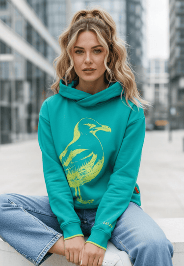 salzhaut - ADJÜS Damen Hoodie normale Passform - adenauer & co - Anker - Basic - 10 - #farbe_Lagoon