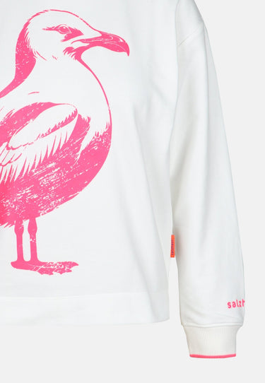 Salzhaut - ADJÜS Damen normale Passform - Hoodie - Kapuze - Kapuzenpulli - 9 - #farbe_offwhite