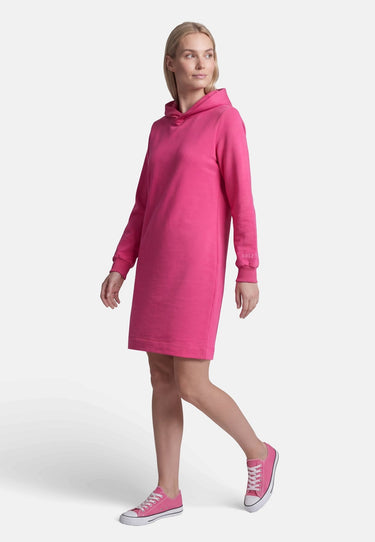 Salzhaut - AFFLUERN Damen Leicht tailliert - Damen - Hoodiekleid - Kapuze - 5 - #farbe_fuchsia