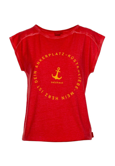 salzhaut - AMKE Ankerplatz Damen Relaxed-Fit - adenauer & co - Anker - Basic - 1 - farbe_Red