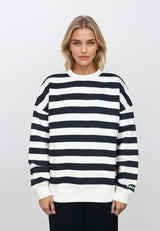 Salzhaut - ARFEN Damen Relaxed-Fit - ringel - Rundhals - Sweatshirt - 12 - #farbe_navy-offwhite