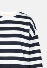 Salzhaut - ARFEN Damen Relaxed-Fit - ringel - Rundhals - Sweatshirt - 18 - #farbe_navy-offwhite