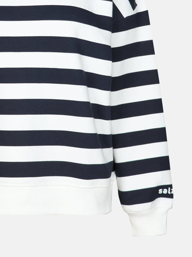 Salzhaut - ARFEN Damen Relaxed-Fit - ringel - Rundhals - Sweatshirt - 17 - #farbe_navy-offwhite