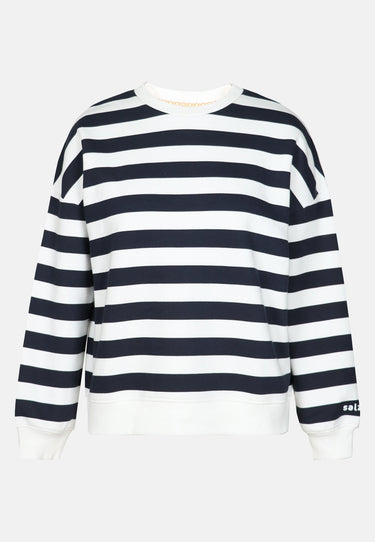 Salzhaut - ARFEN Damen Relaxed-Fit - ringel - Rundhals - Sweatshirt - 11 - #farbe_navy-offwhite