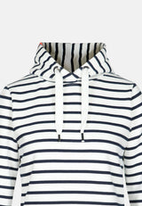 salzhaut - AUST Damen Knielanges Kleid (Midi) Leicht tailliert - adenauer & co - Anker - Basic - 4 - #farbe_Navy-Offwhite