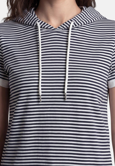 salzhaut - BAGALUTEN Damen Gerade - adenauer & co - All-over-Print - Anker - 14 - #farbe_Navy-Offwhite