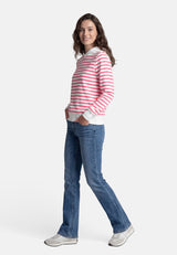 salzhaut - BAMMEL Damen normale Passform - adenauer & co - Anker - Basic - 5 - #farbe_Offwhite-Neonpink