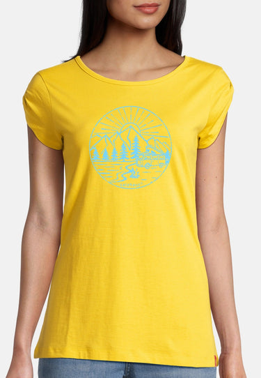 salzhaut - BIIKE - CAMPER Damen Tailliert - Frontprint - Rundhals - T-Shirt - 3 - #farbe_yellow