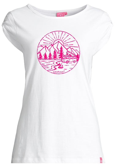 Salzhaut - BIIKE - CAMPER Damen Tailliert - Frontprint - Reduziert - Rundhals - 17 - #farbe_white