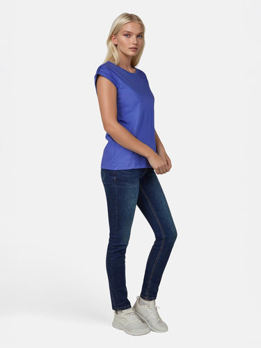 salzhaut - BIIKE Damen Tailliert - Basic Casual - Damen - Polo-Shirt - 56 - #farbe_indigo