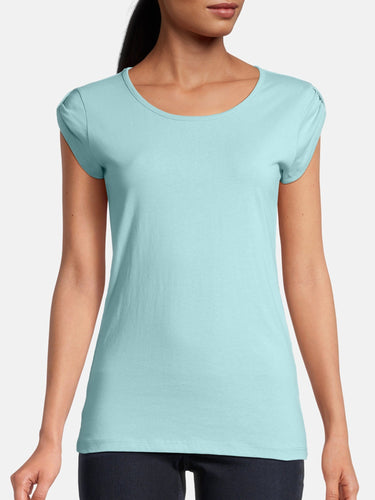 salzhaut - BIIKE Damen Tailliert - Basic Casual - Damen - Polo-Shirt - 42 - #farbe_aqua