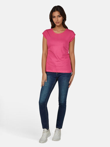 salzhaut - BIIKE Damen Tailliert - Basic Casual - Damen - Polo-Shirt - 24 - #farbe_pink