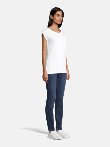 salzhaut - BIIKE Damen Tailliert - Basic Casual - Damen - Polo-Shirt - 66 - #farbe_white