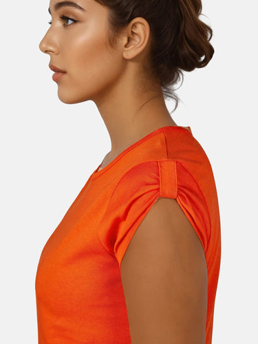 salzhaut - BIIKE Damen Tailliert - Basic Casual - Damen - Polo-Shirt - 29 - #farbe_mandarin