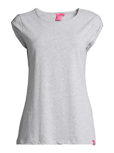salzhaut - BIIKE Damen Tailliert - Basic Casual - Damen - Polo-Shirt - 58 - #farbe_grey-melange