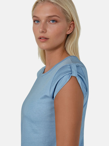 salzhaut - BIIKE Damen Tailliert - Basic Casual - Damen - Polo-Shirt - 45 - #farbe_ice-blue