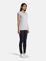 salzhaut - BIIKE Damen Shirt Tailliert - adenauer & co - Anker - Basic - 62 - #farbe_Grey Melange