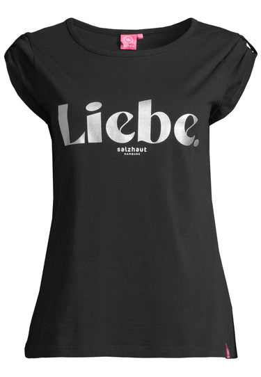 salzhaut - BIIKE - LIEBE Damen Tailliert - Frontprint - Hamburg - T-Shirt - 12 - #farbe_black
