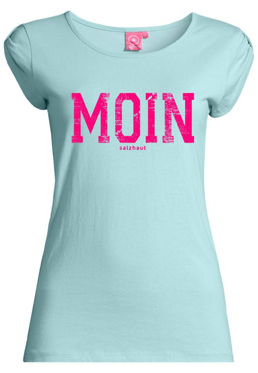 Salzhaut - BIIKE - MOIN Damen Tailliert - Damen - Frontprint - Reduziert - 7 - #farbe_aqua-neon-pink