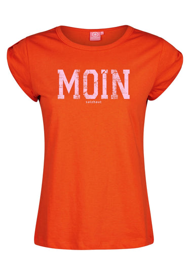 Salzhaut - BIIKE - MOIN Damen Tailliert - Damen - Frontprint - Reduziert - 37 - #farbe_mandarin