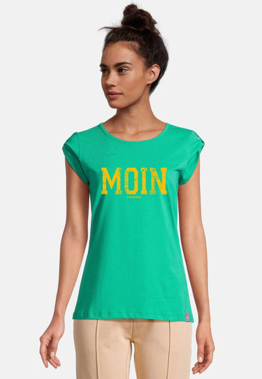 Salzhaut - BIIKE - MOIN Damen Tailliert - Damen - Frontprint - Reduziert - 11 - #farbe_mint-neon-orange