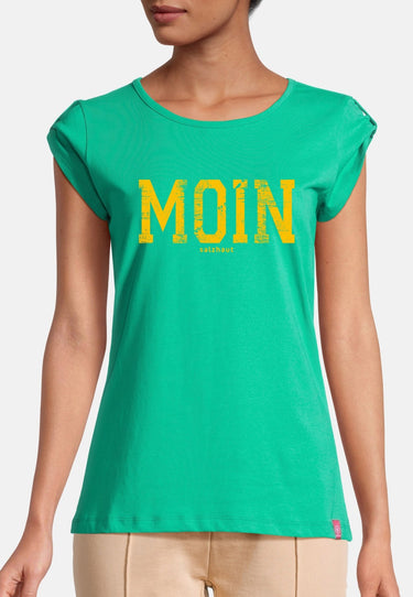 Salzhaut - BIIKE - MOIN Damen Tailliert - Damen - Frontprint - Reduziert - 13 - #farbe_mint-neon-orange