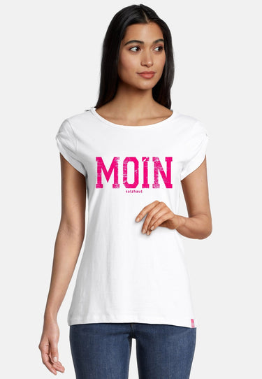 Salzhaut - BIIKE - MOIN Damen Tailliert - Damen - Frontprint - Reduziert - 21 - #farbe_white-neon-pink