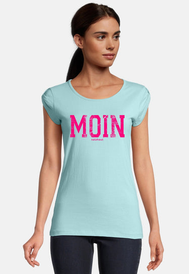 Salzhaut - BIIKE - MOIN Damen Tailliert - Damen - Frontprint - Reduziert - 6 - #farbe_aqua-neon-pink