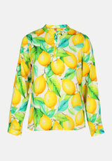 salzhaut - BLUSTERICH Damen Bluse normale Passform - adenauer & co - All-over-Print - Anker - 2 - #farbe_Multicolor