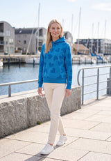 salzhaut - DACKLATTN Damen Hoodie Regular Fit - adenauer & co - All-over-Print - Anker - 1 - #farbe_Ocean Blue