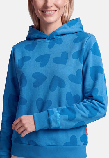 salzhaut - DACKLATTN Damen Hoodie Regular Fit - adenauer & co - All-over-Print - Anker - 3 - #farbe_Ocean Blue