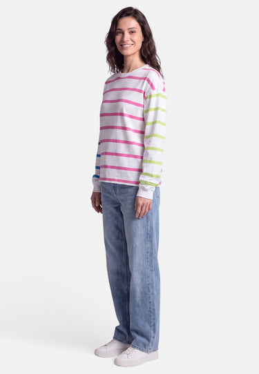 salzhaut - DAMELN Damen Sweatshirt Oversized - adenauer & co - Anker - Basic - 5 - #farbe_Multicolour Streifen