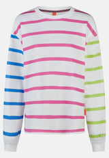 salzhaut - DAMELN Damen Sweatshirt Oversized - adenauer & co - Anker - Basic - 2 - #farbe_Multicolour Streifen