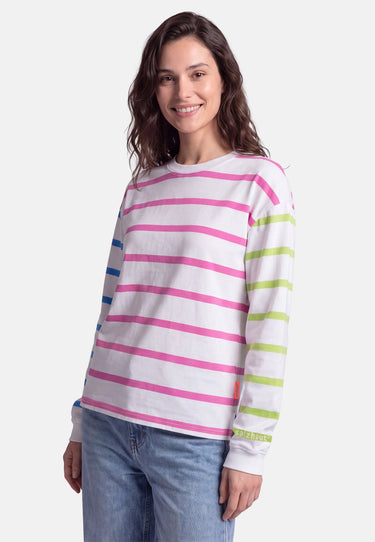 salzhaut - DAMELN Damen Sweatshirt Oversized - adenauer & co - Anker - Basic - 3 - #farbe_Multicolour Streifen