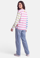 salzhaut - DAMELN Damen Sweatshirt Oversized - adenauer & co - Anker - Basic - 4 - #farbe_Multicolour Streifen