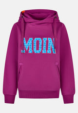 salzhaut - Damen Hoodie SÜNN - MOIN Herzen Tailliert - adenauer & co - Anker - Basic - 18 - #farbe_Plum-Ocean Blue