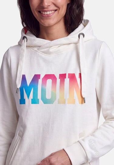 salzhaut - Damen Hoodie SÜNN - MOIN Multicolor Tailliert - adenauer & co - Anker - Basic - 7 - #farbe_Offwhite-Multicolor