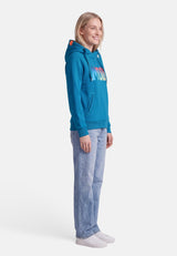 salzhaut - Damen Hoodie SÜNN - MOIN Multicolor Tailliert - adenauer & co - Anker - Basic - 14 - #farbe_Fjord-Multicolor