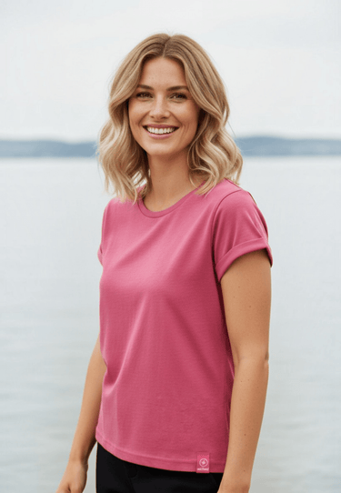 salzhaut - SÖMMER Damen Shirt Relaxed-Fit - adenauer & co - Anker - Basic - 36 - #farbe_Pink
